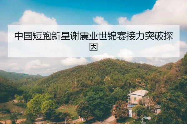 中国短跑新星谢震业世锦赛接力突破探因